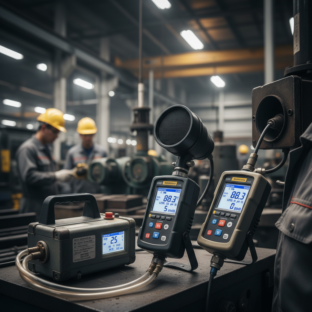 Industrial Hygiene Equipment - Close up of air sampling pump and noise meter